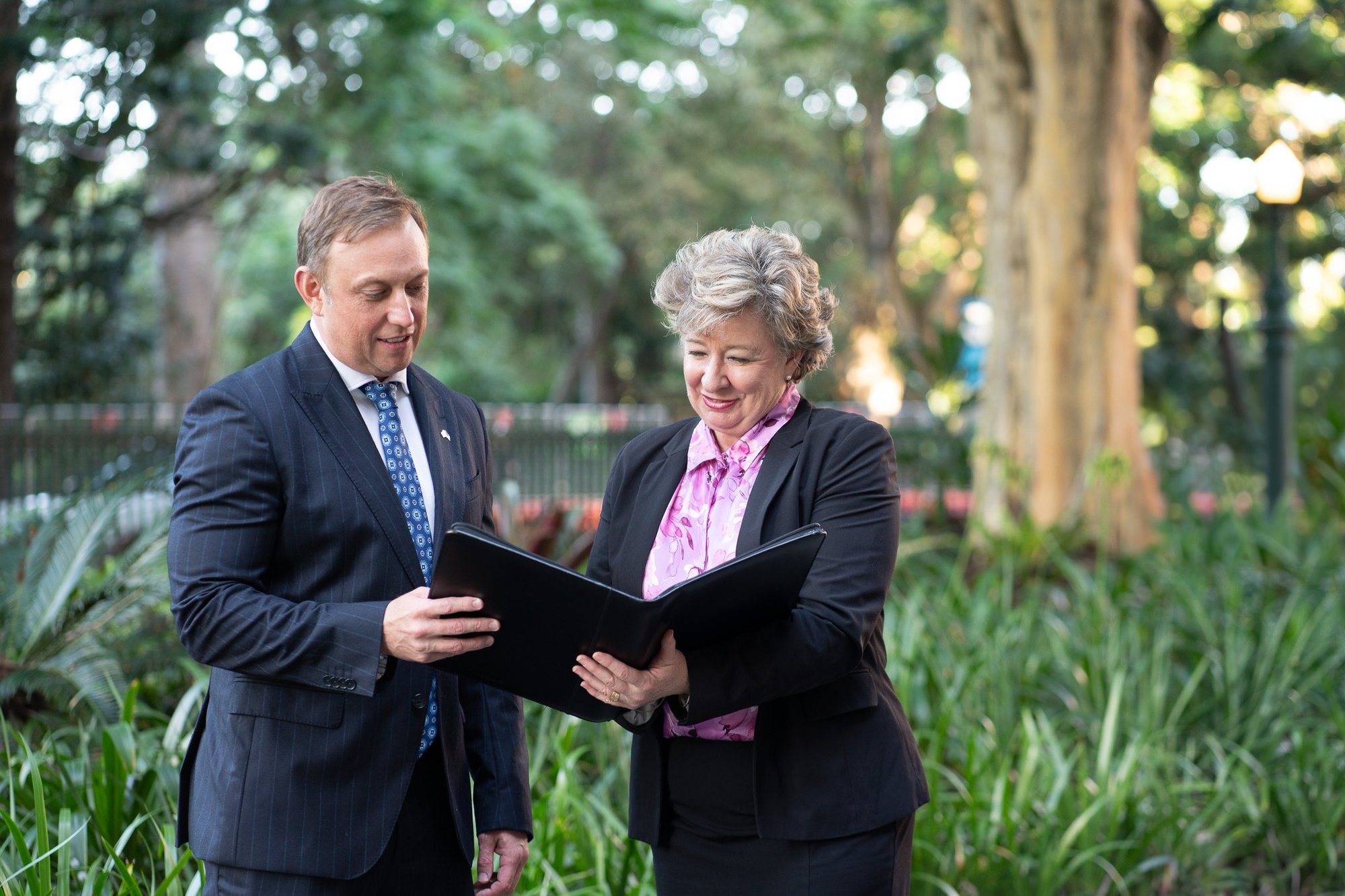 Corrine McMillan MP - Mansfield - with Premier Steven Miles